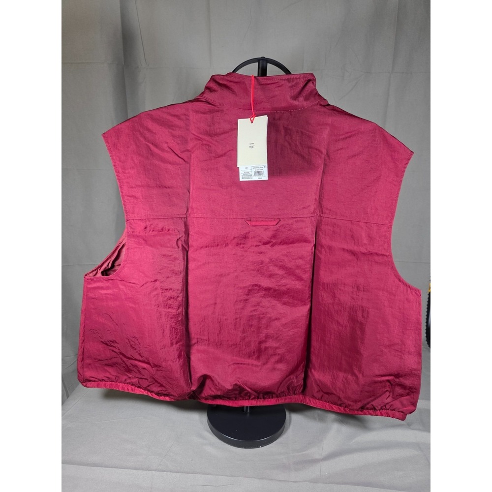 Women's Cropped Utility Vest - Woolrich XL Maroon - Picture 2 of 4